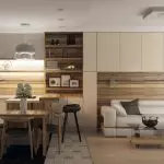 設計廚房起居室在一室公寓30平方米