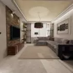 طراحی اتاق نشیمن آشپزخانه در آپارتمان استودیو 30 متر مربع