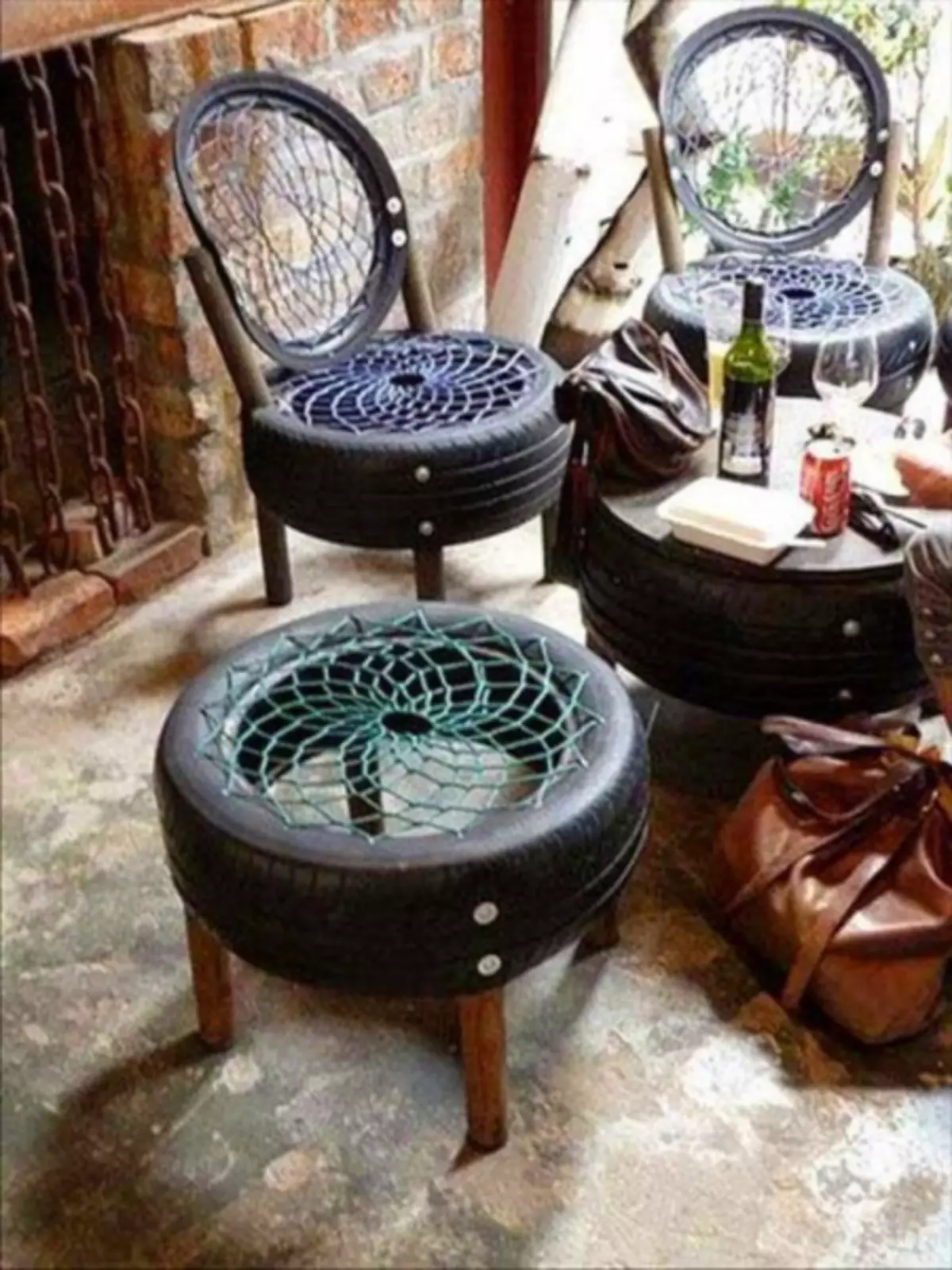 Furniture from tires (tires) with their own hands (39 photos)