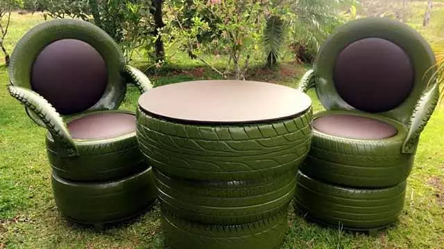 Furniture from tires (tires) with their own hands (39 photos)