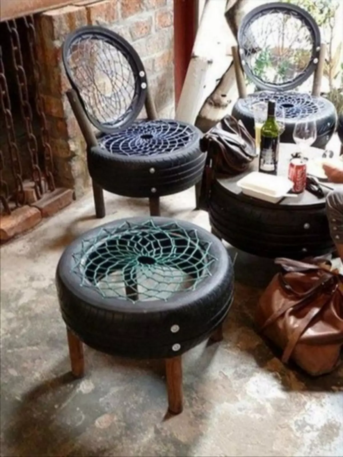 Мебел од гуми (гуми) со свои раце (39 фотографии)