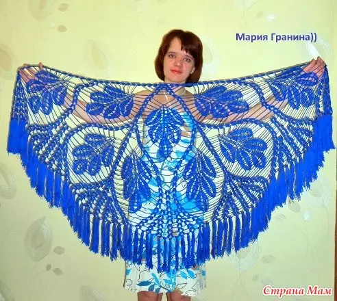 Fungua Shawl Crochet: Mipango na maelezo na masomo ya video