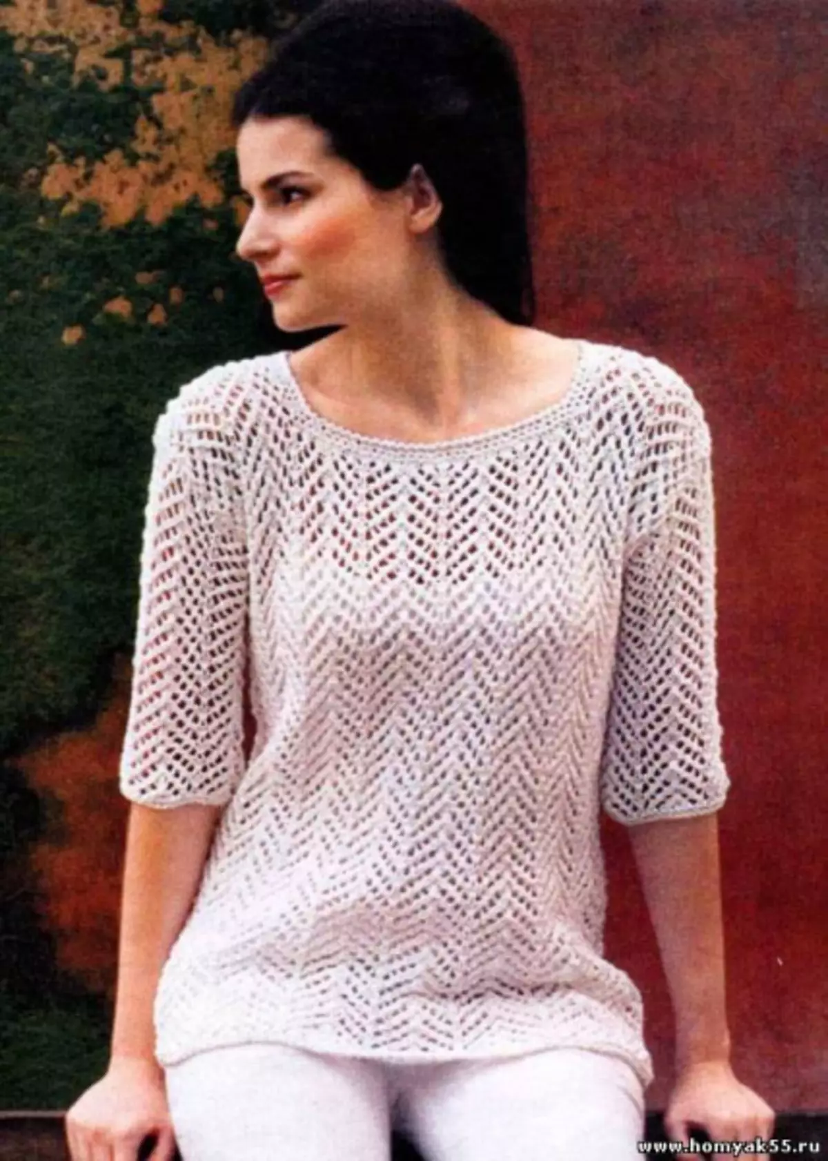 OpenWork Crochet vzorec za poletno bluzo: Shema s fotografijami in videoposnetkom