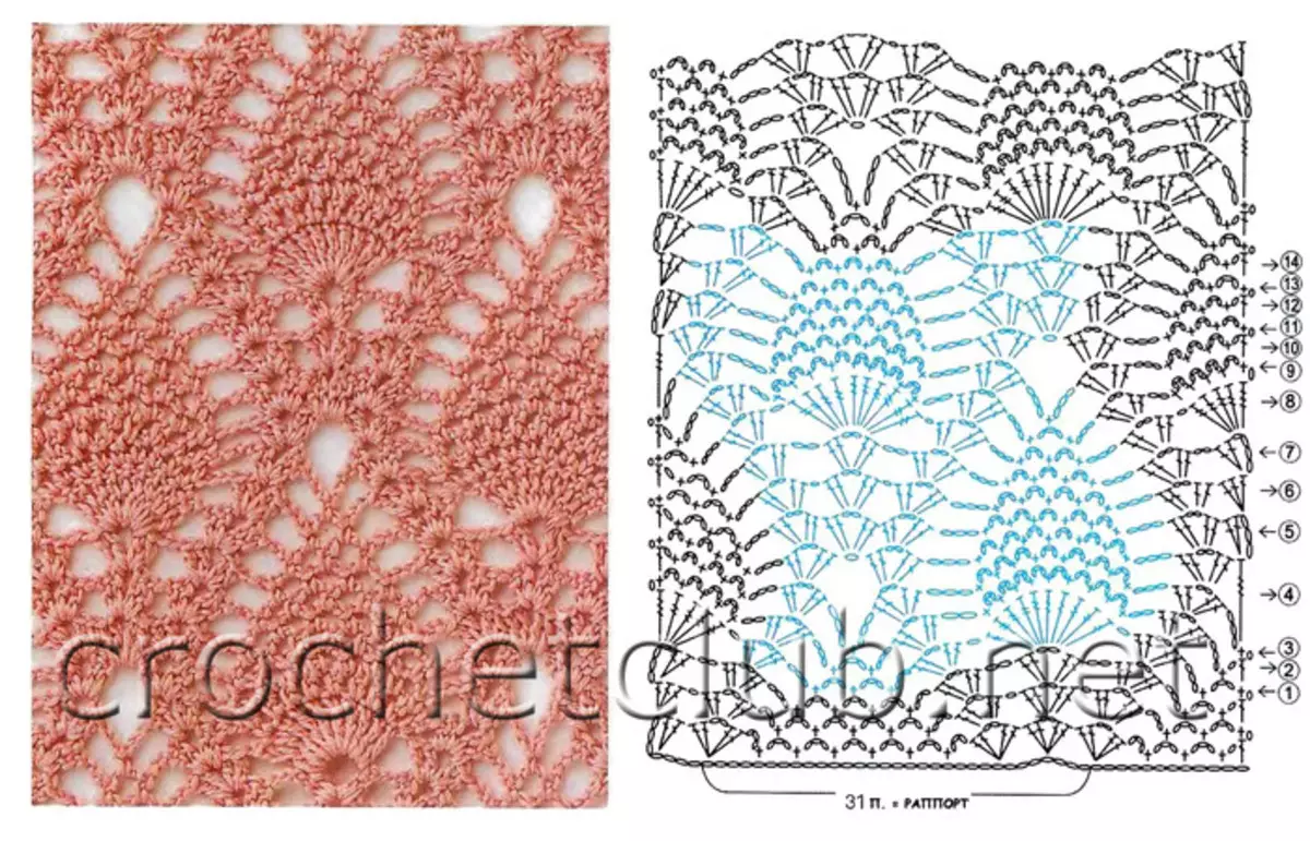 Work Work Crochet-patroan foar simmerblouse: skema mei foto's en fideo