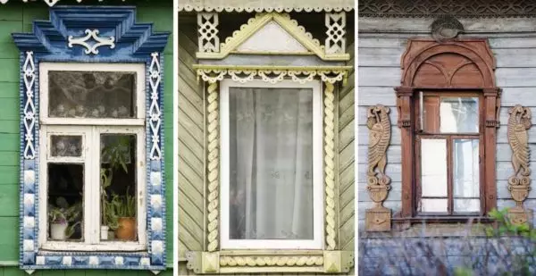 Platbands de janela para uma casa de madeira (e não só)