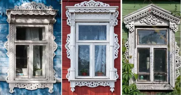 Platbands de janela para uma casa de madeira (e não só)