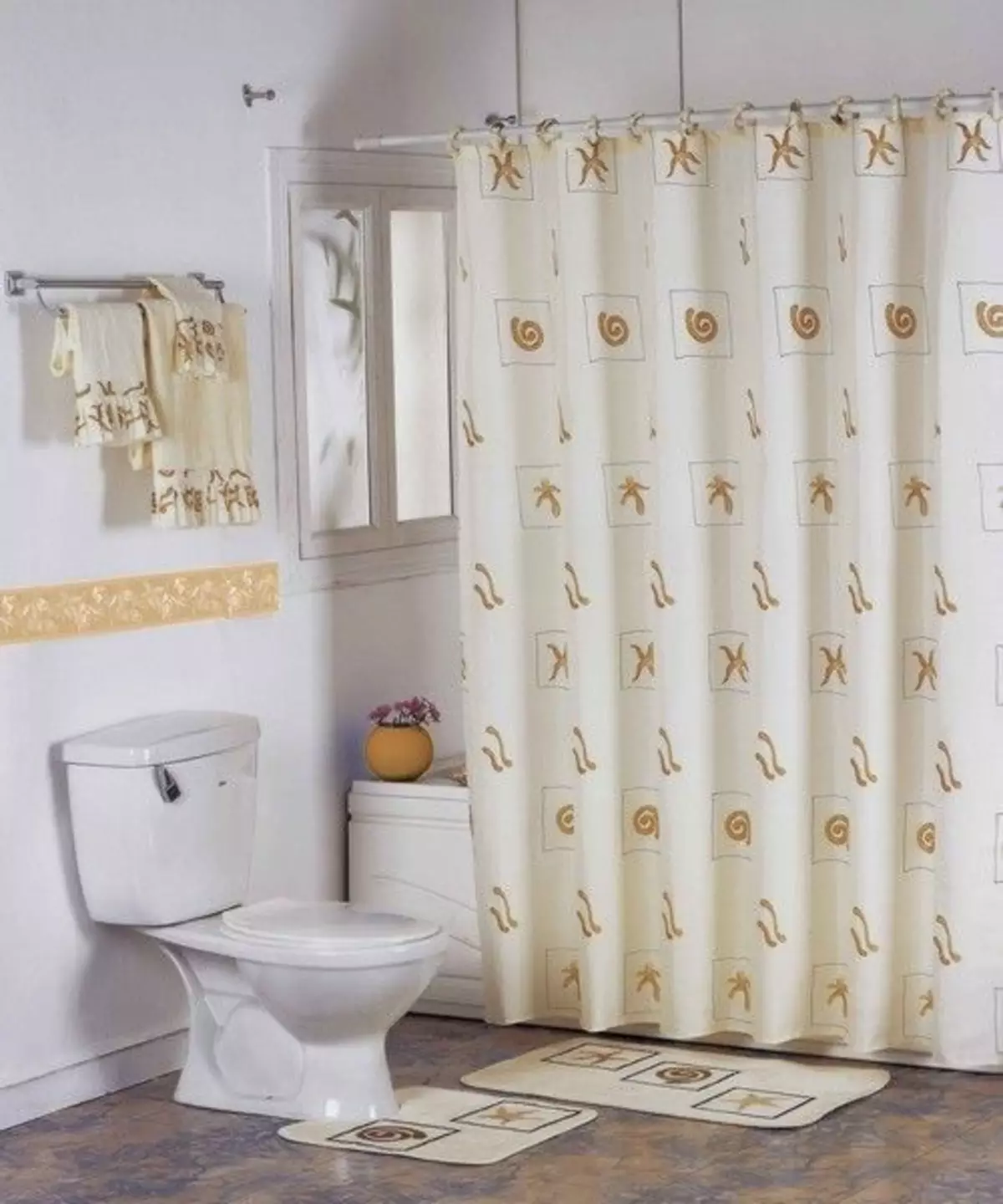 Sådan vælger du et badeværelse gardin: design muligheder
