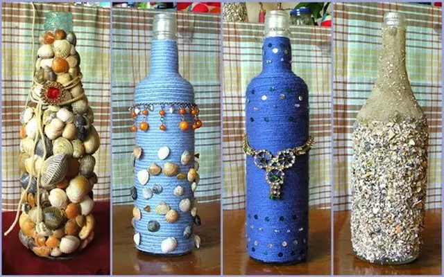 Vasos de botellas de vidro coas súas propias mans: Masterclass + 24 Fotos