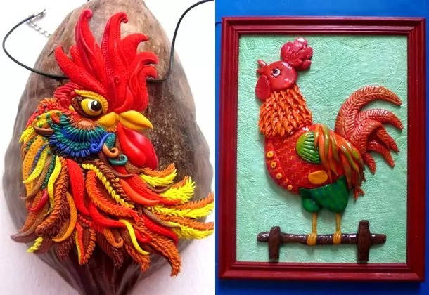 Calp Rooster kanggo Taun Anyar: 10 cara kanggo nggawe rooting nganggo tangan + foto sampeyan dhewe