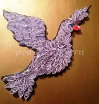 Postal o 9 de maio coas súas propias mans nunha técnica de quilling con fotos e video