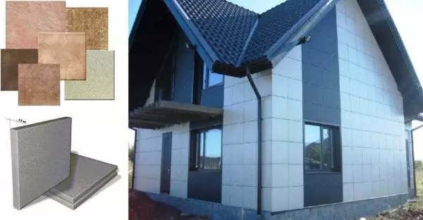Ngadhepi panel kanggo facade house: ing ngisor bata, watu, kayu
