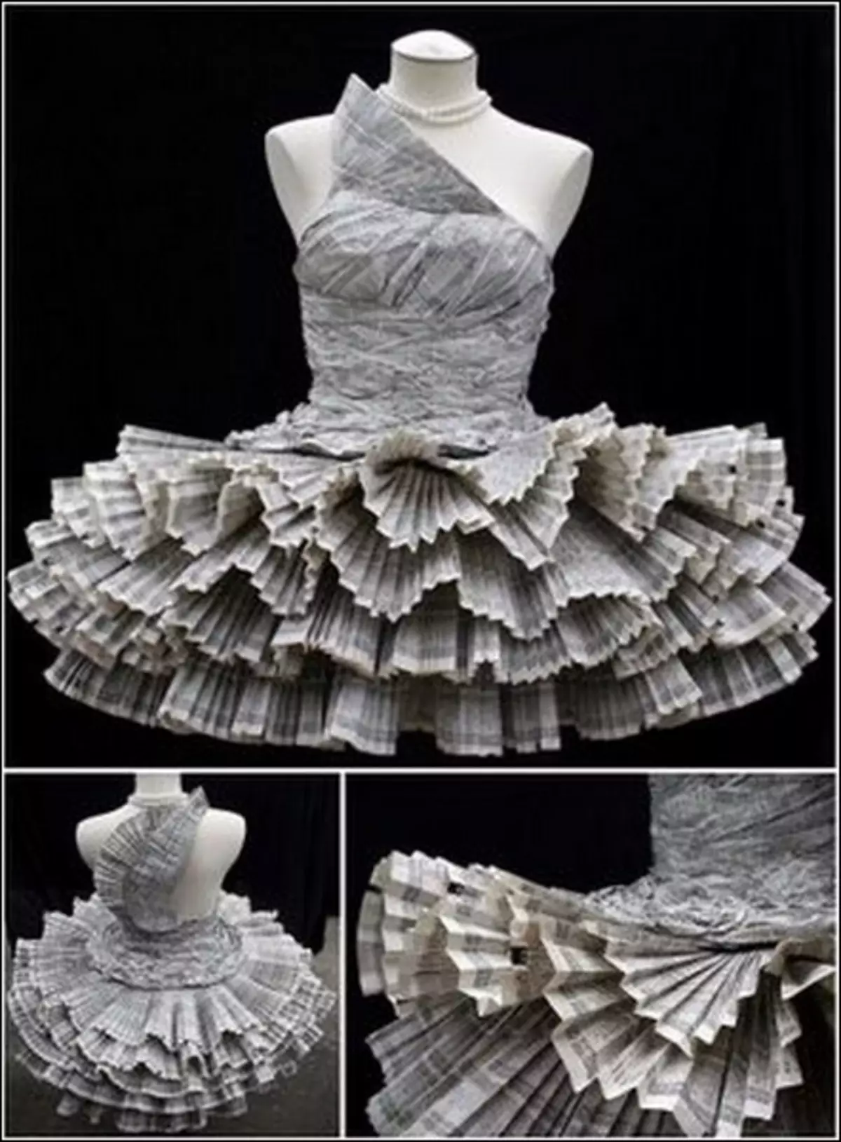 Платье из необычных материалов