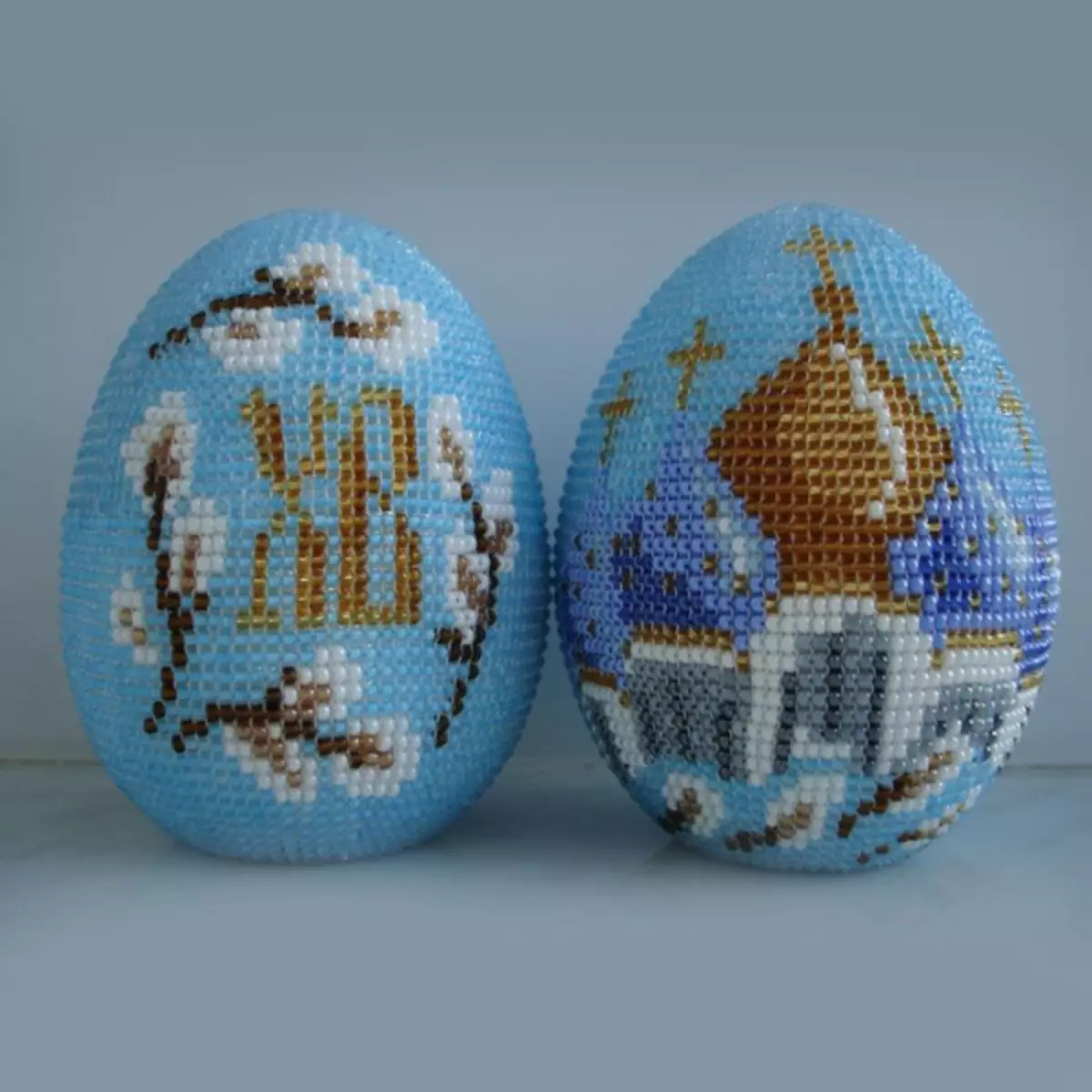 Easter Egg từ hạt với LIllies thung lũng: hướng dẫn từng bước với video
