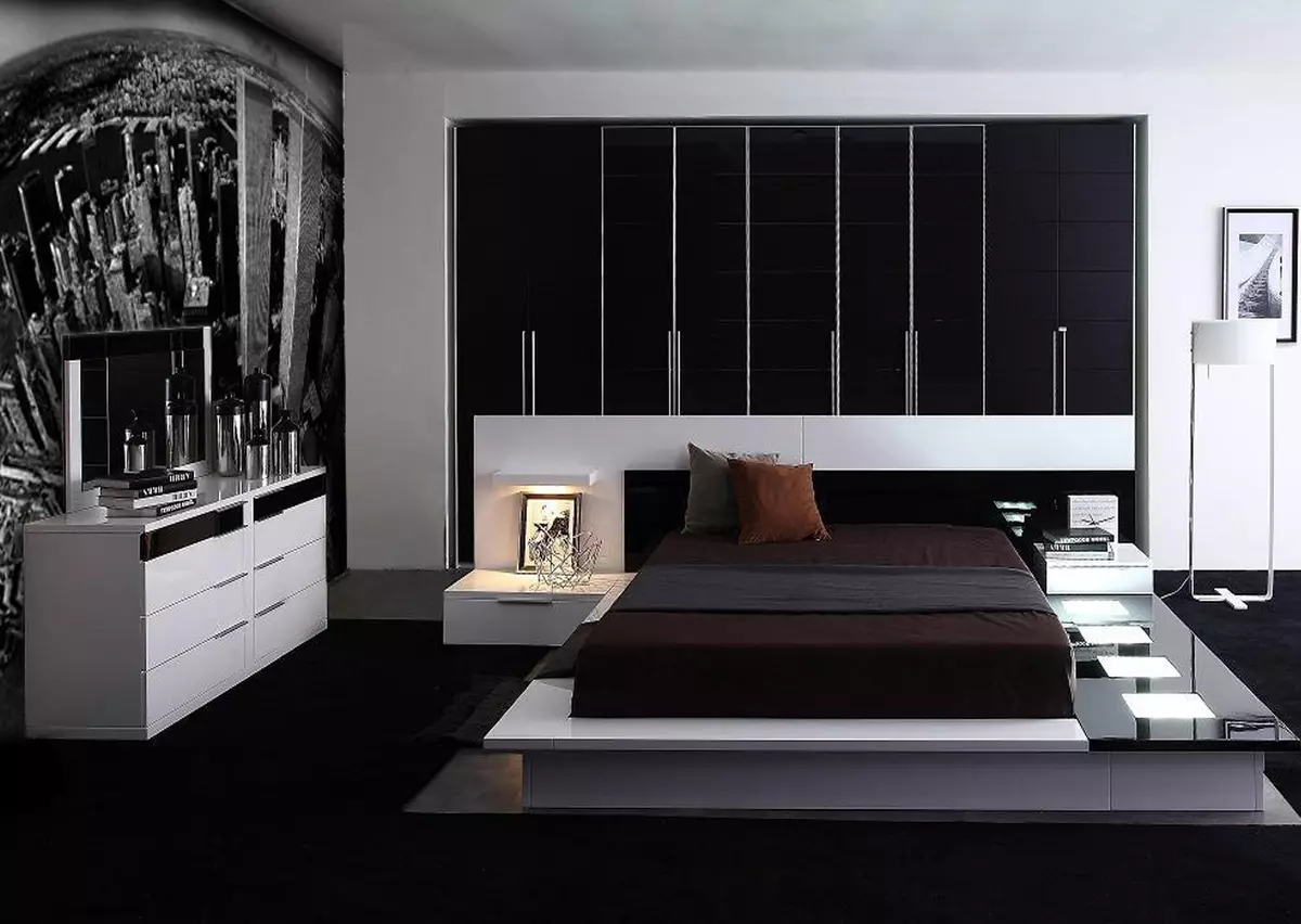 Bedroom in black color: all