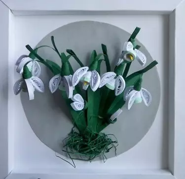 Karajinan Spring dina gaya Quilling ngalakukeunana nyalira (20 poto)