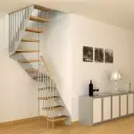 Kako odabrati kompaktno stubište na drugom katu [glavne vrste dizajna]