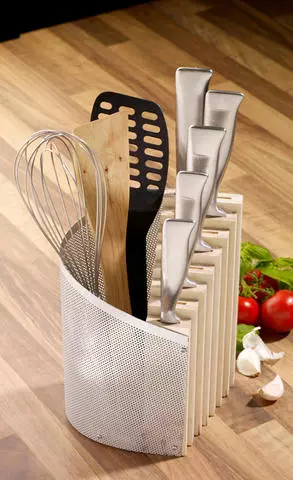 Homemade homemade kitchen. 2 in 1. Stand for knives and cutlery. Cool Stand under hot
