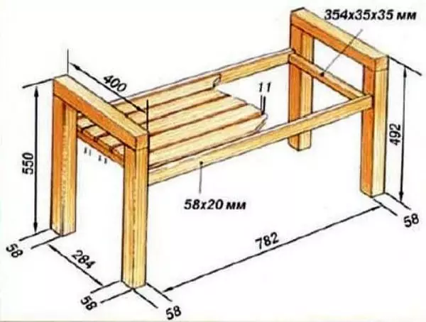 How to make a bench: Original ideas (drawings, photo reports)