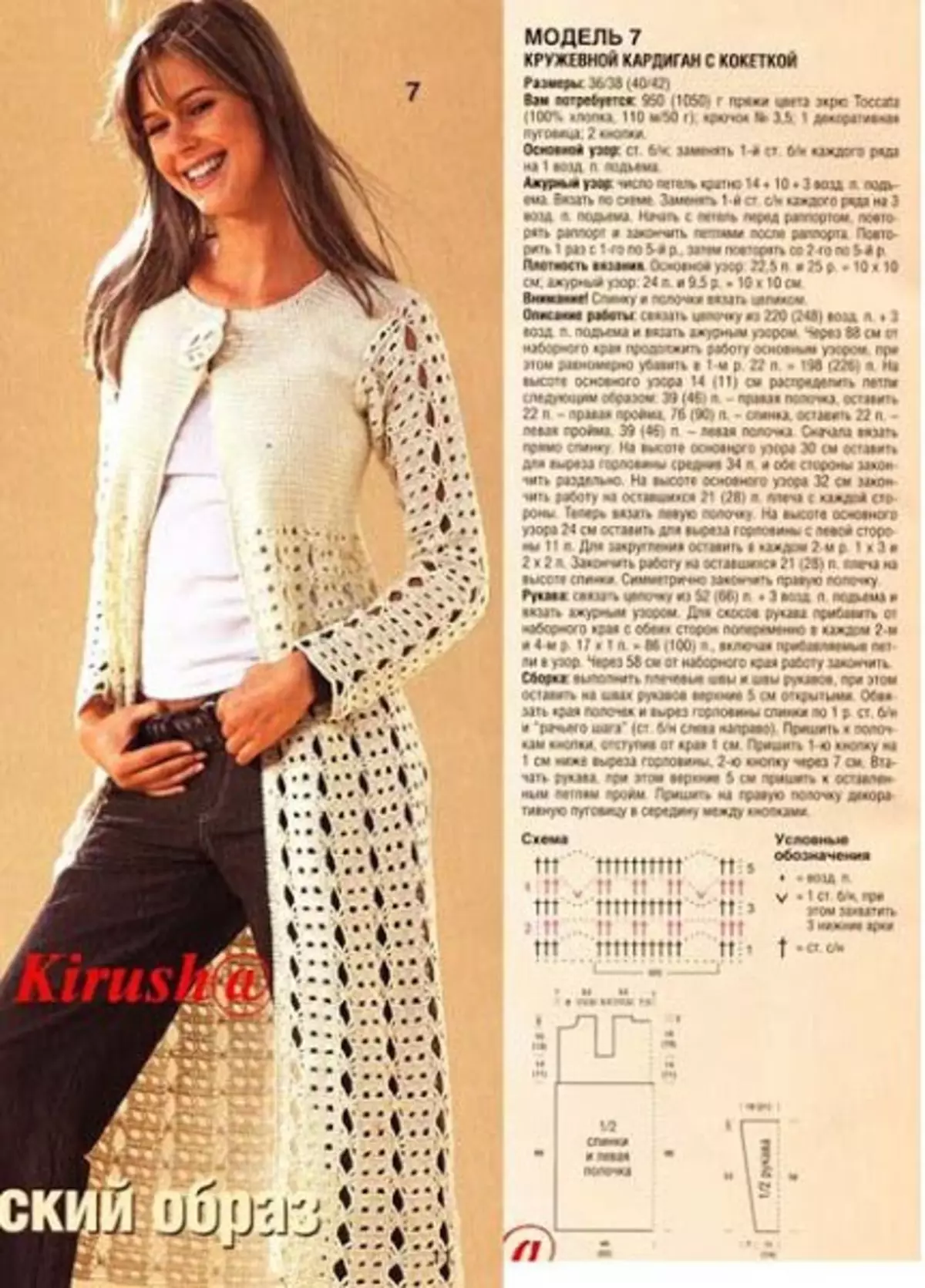 Openwork Cardigans Crochet: Schemes and Descriptions with Wêne û Vîdyoyan