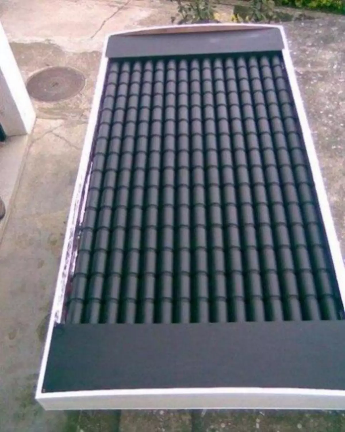 Collettore solare da lattine di alluminio per 7 gradini