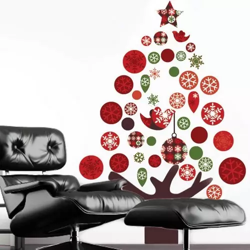 Սուրբ Ծննդյան տոնածածկ ծառեր պատի վրա. 6 DIY DIY (31 լուսանկար)