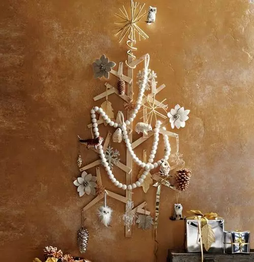 Piatti alberi di Natale sul muro: 6 fai da te fai da te (31 foto)