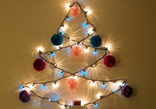 Diwardaky tekiz natal-ya agaçlary: 6 DIY DIY (31 surat)