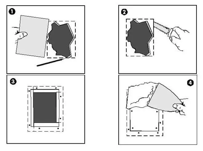 Eliminacja otworu na ścianie płyty gipsowo-kartonowej