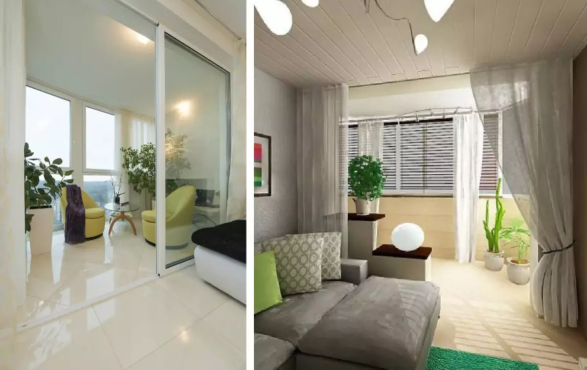 Пространство между балкона и стая: опции за дизайн