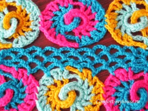 Plaid Crochet fan orizjinele intertwined motiven