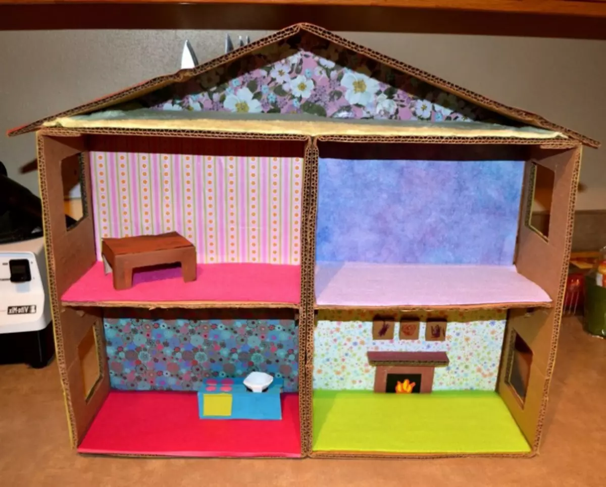 Kartoninės dėžės: žaislai vaikams ir idėjoms namams (39 nuotraukos)