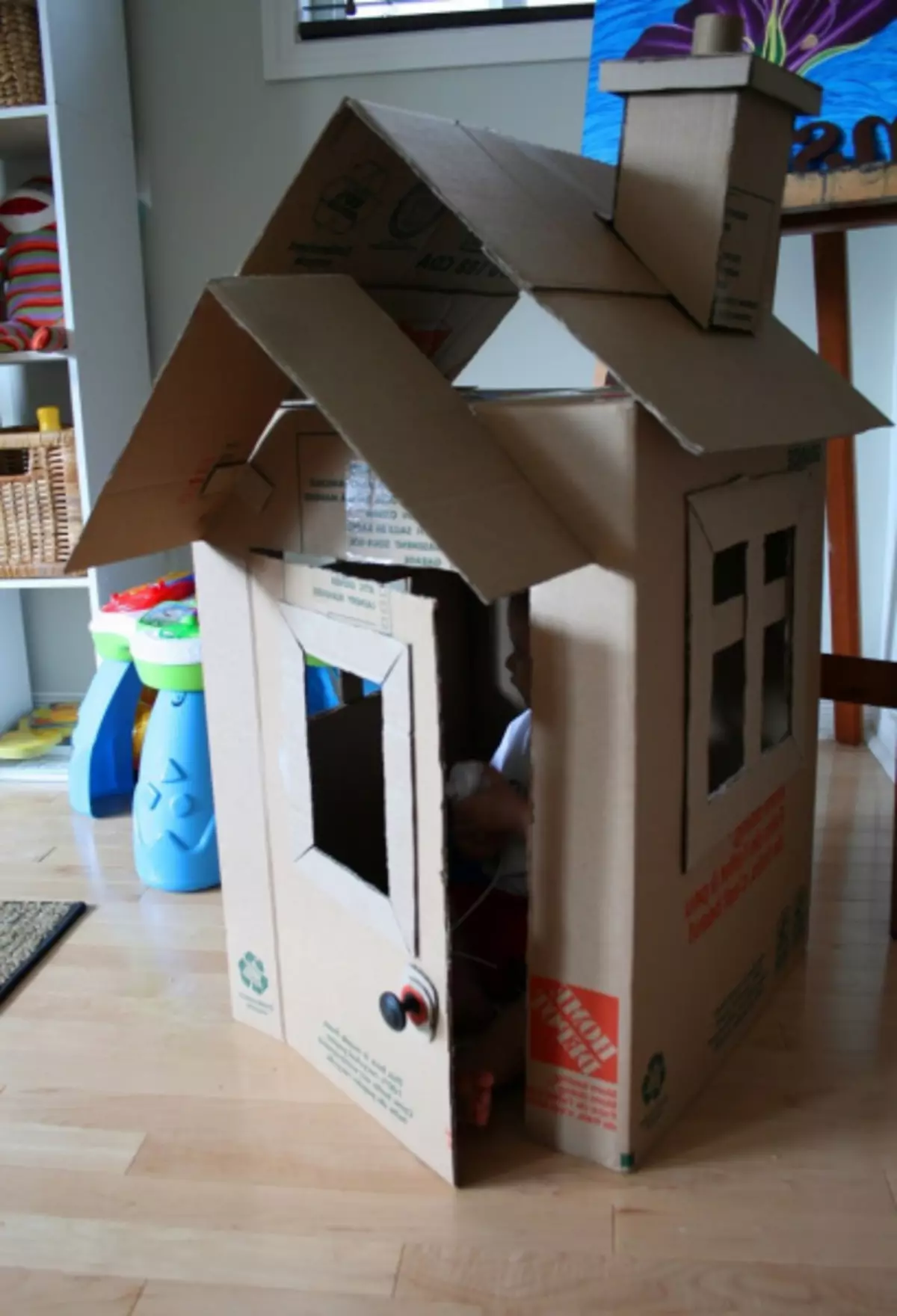 Kartonske škatle: igrače za otroke in ideje za dom (39 fotografij)