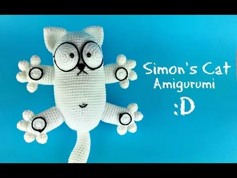 Mèo Amigurumi: Đề án sản phẩm với hình ảnh và video cho người mới bắt đầu