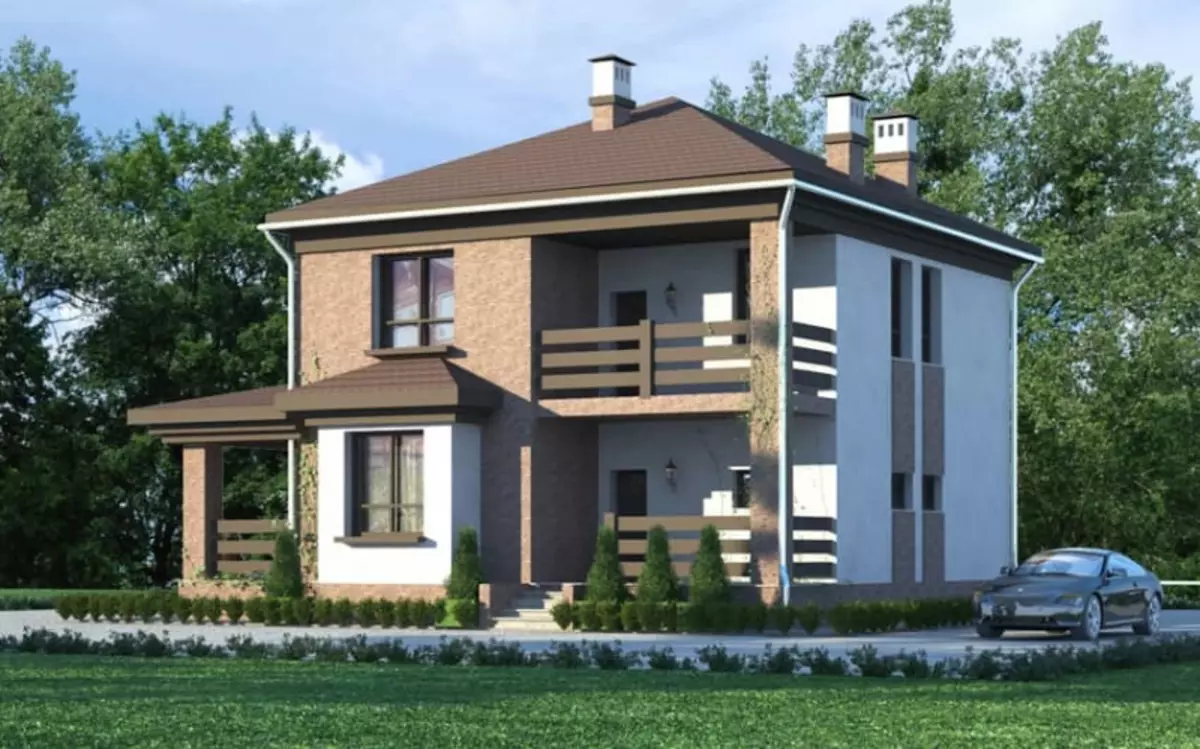 Къща с балкон и тераса: Рамков проект