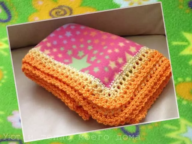 Children's fleece blanket do it yourself with crochet edge