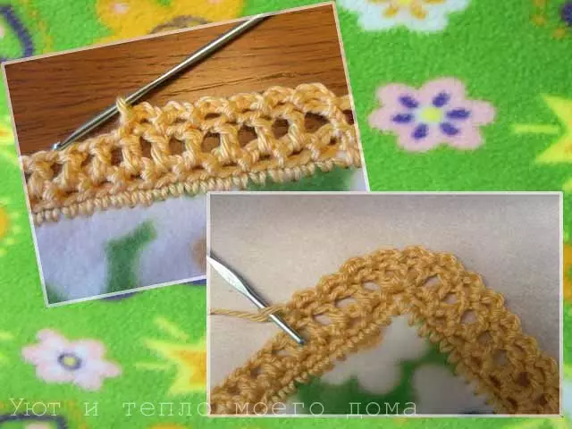 Aṣọ ibora ti awọn ọmọde ṣe funrararẹ pẹlu eti Crochet
