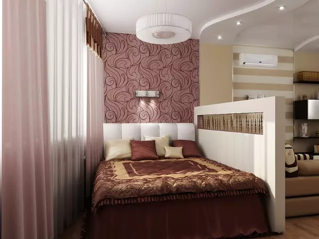 Spálňa a obývacia izba v jednej izbe