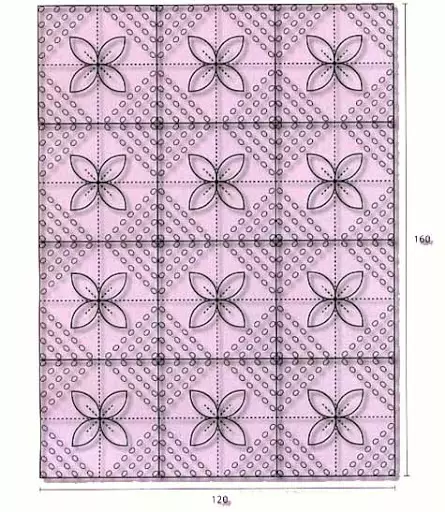 Plaid tricoté des carrés avec des rayons 