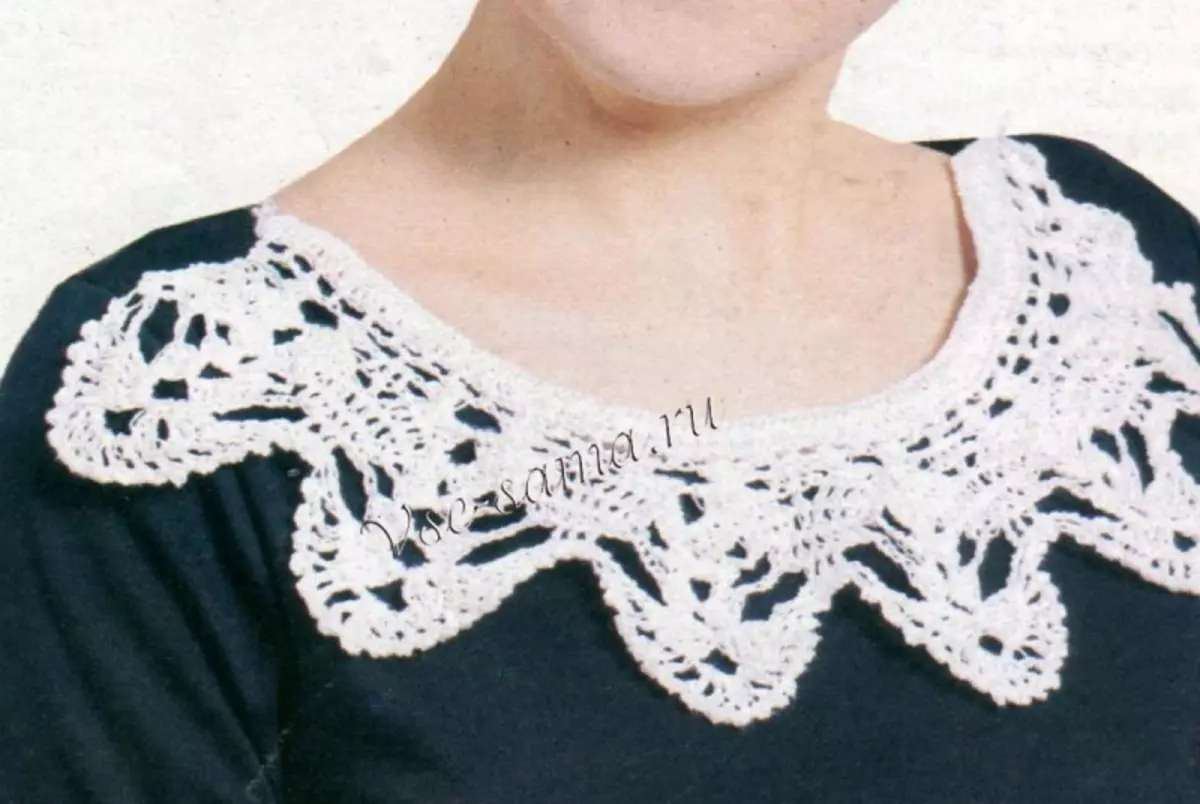 Openwork Collar Crochet: Scheman för produkten Gör det själv med video