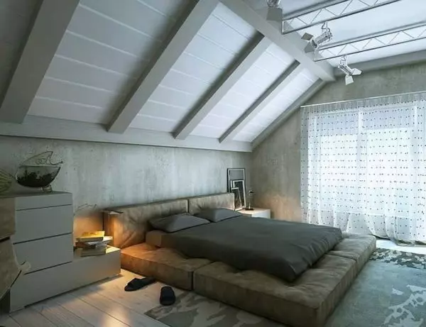 Interiorul mansardei de la un duplex și acoperiș rupt - designul dvs. de vis!