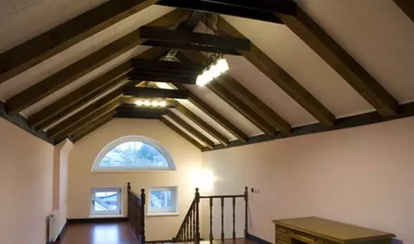 The interior of the attic from a duplex and broken roof - your dream design!