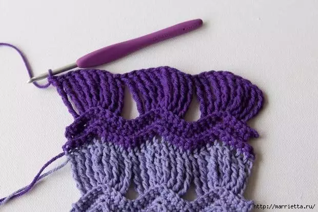 Afgaan Plaid Crochet: optyske yllúzjeskema mei beskriuwing en fideo