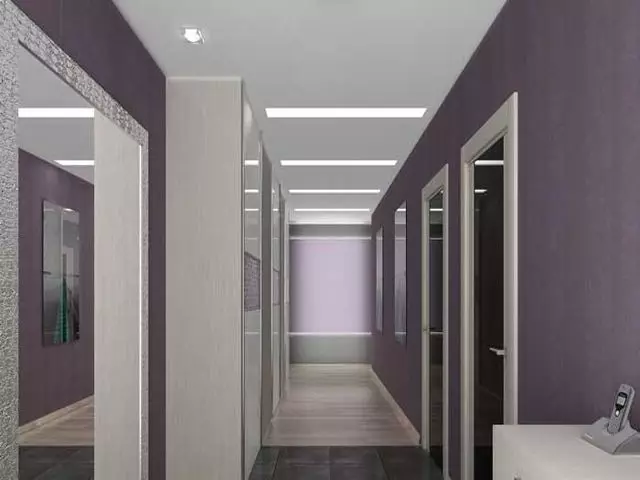 Smal korridor design, veggpaneler for korridoren