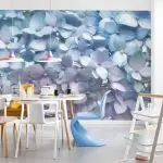 Wall Mural 3D: კომპეტენტური გამოყენება ინტერიერში