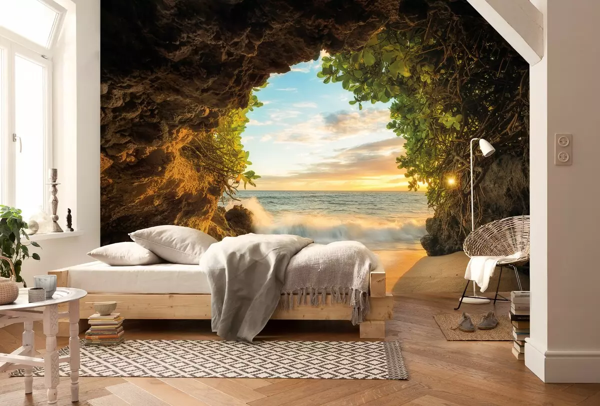 Wall Mural 3D: კომპეტენტური გამოყენება ინტერიერში