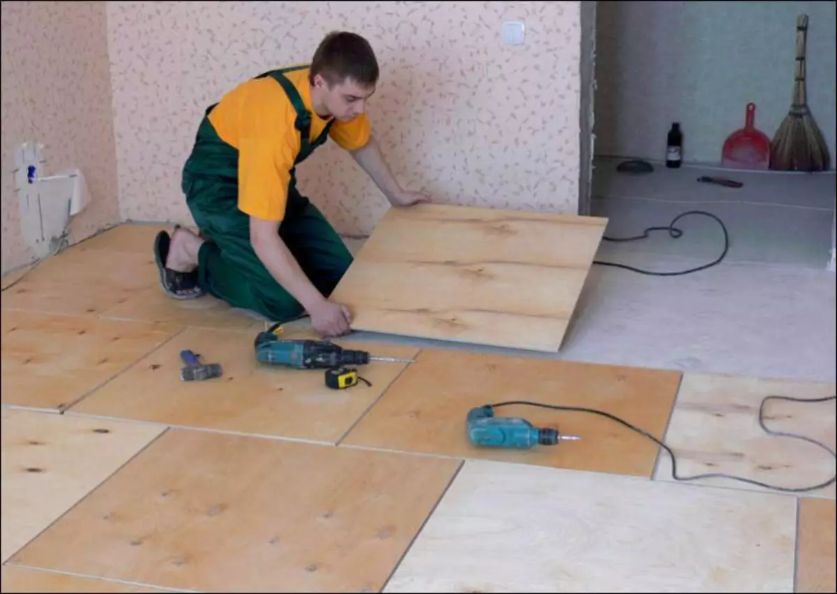 Ukuhambisana kwe-Old Floor Floor Plywood ngaphandle kwe-lag