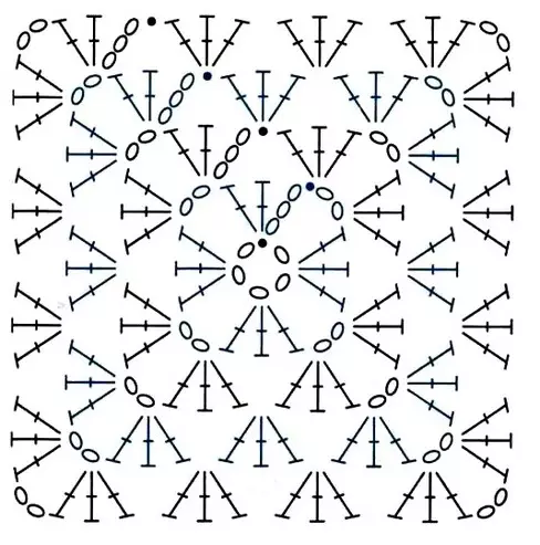 БАБУСХКИН квадратни цроцхет: вишебојни дијаграми са фотографијама и видео записом