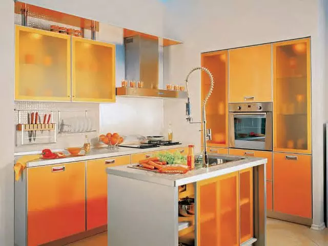 Design de cozinha com caixa de ventilação