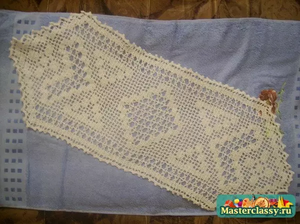 crochet napkin ຂະຫນາດໃຫຍ່ທີ່ມີແຜນວາດແລະວິດີໂອສໍາລັບຜູ້ເລີ່ມຕົ້ນ