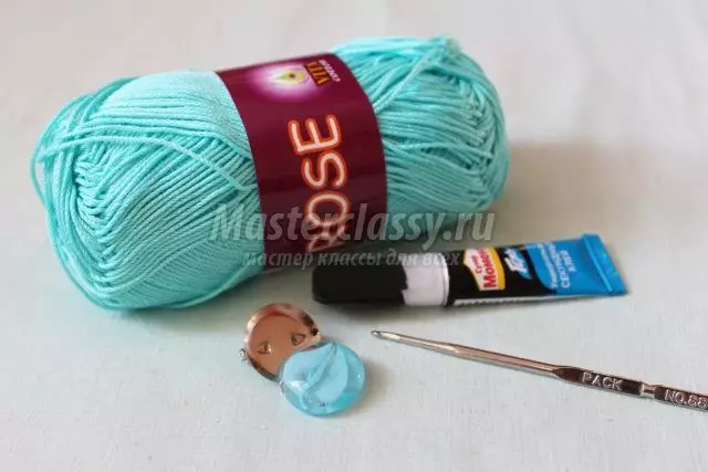 Crochet Brooch: Gahunda n'ibisobanuro hamwe na Master News na Video